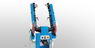 Swing belt grinding machines for rubber wheel processing